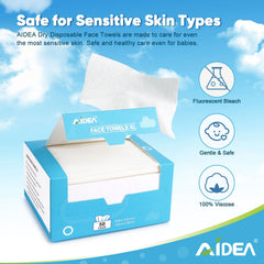 AIDEA XL: toallas faciales descartables para desmaquillar rápido.