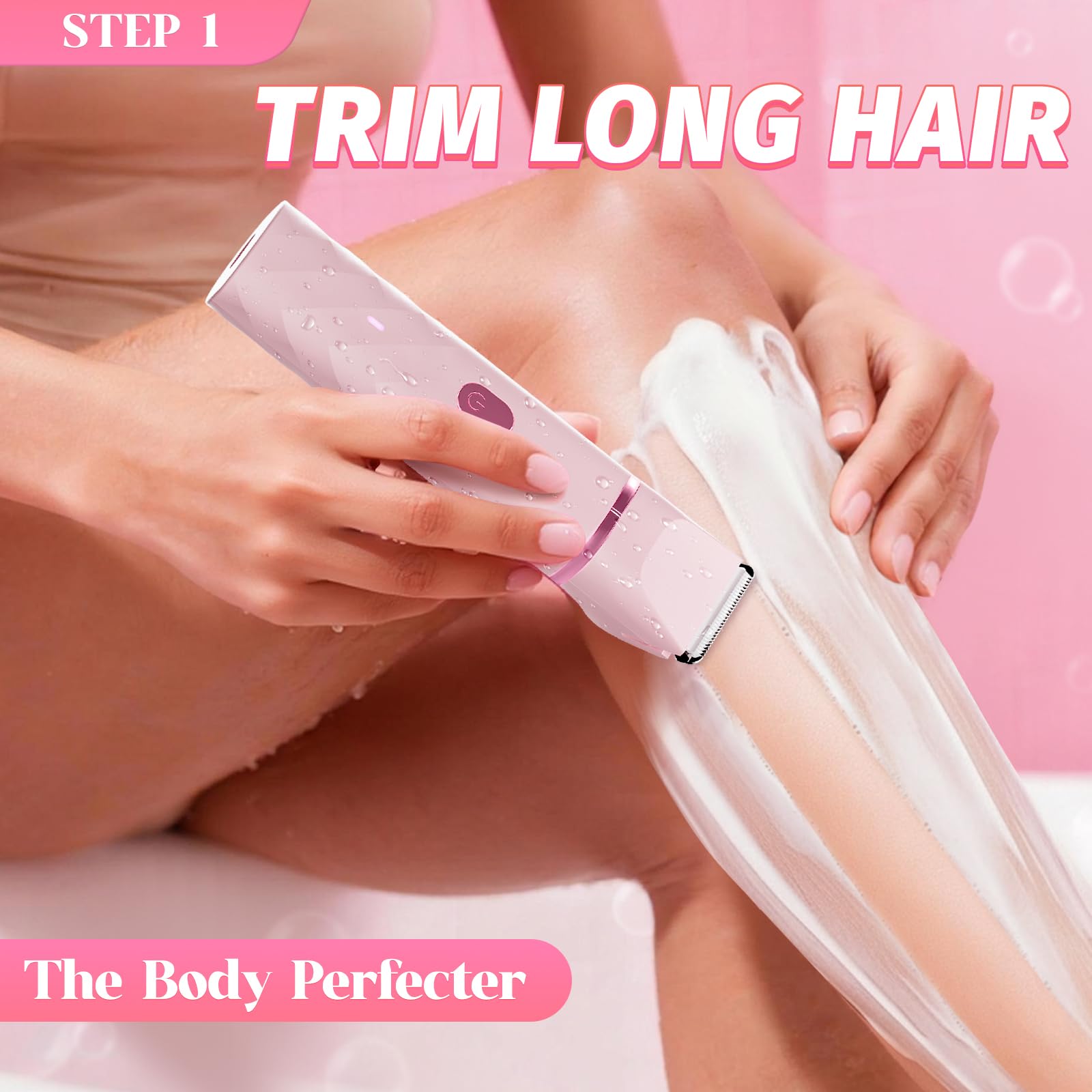 AIDIAM bikini trimmer ceramic blade close-up, gentle on delicate skin.