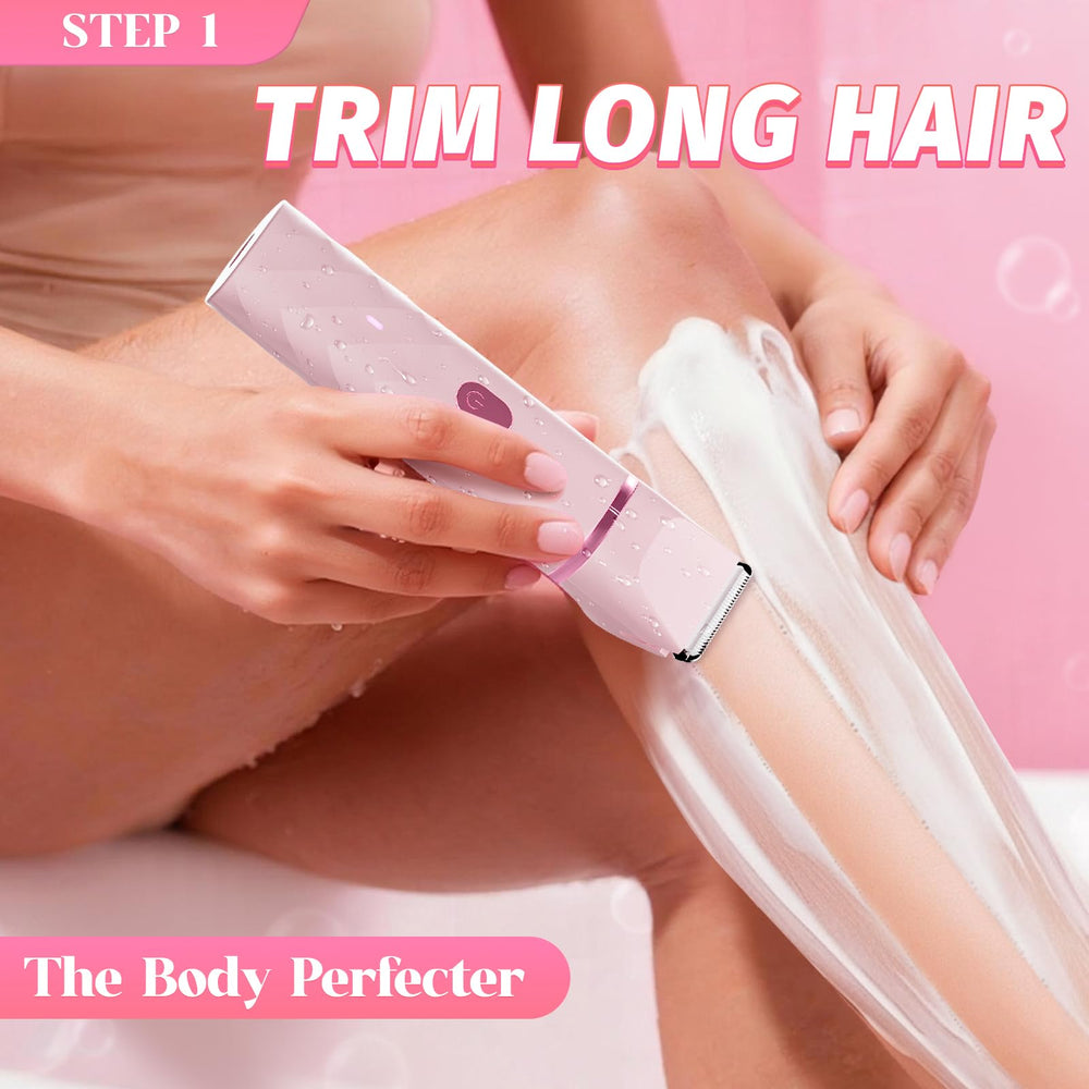 AIDIAM bikini trimmer ceramic blade close-up, gentle on delicate skin.