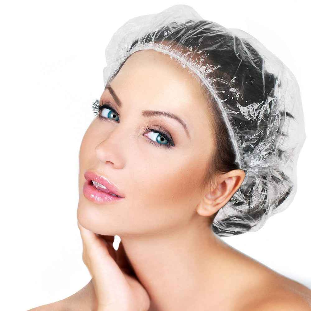 AIDIQIU disposable shower cap pack 50pcs for hotel or home use keeps hair dry