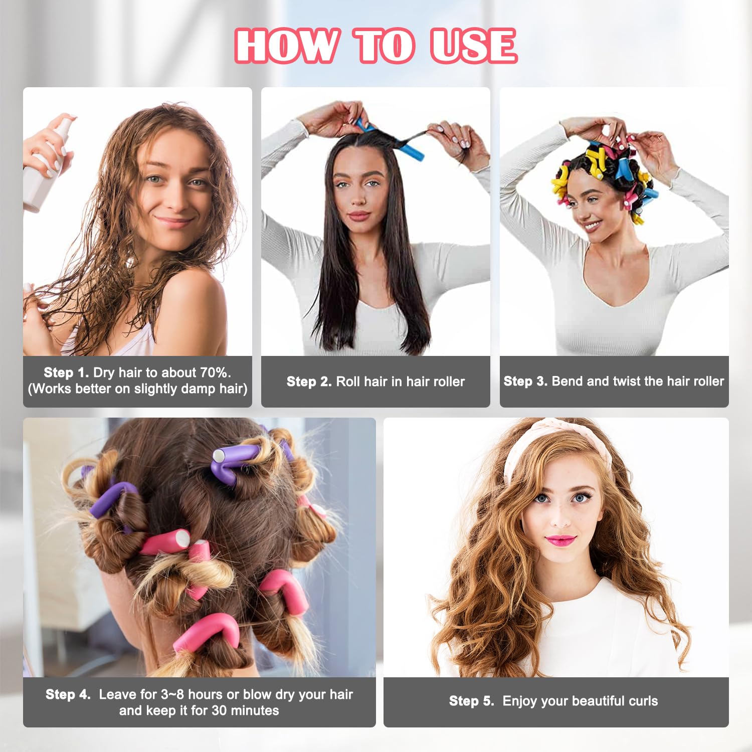 AIDUCHO sleep-in curlers offer comfortable overnight wear