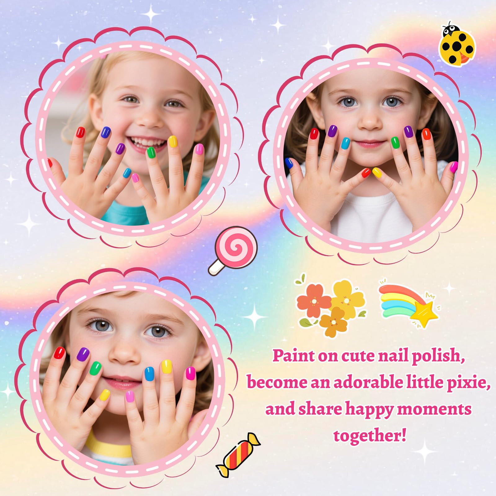 Brocha pequeña de Aieenjor facilita la aplicación en uñas de niños.