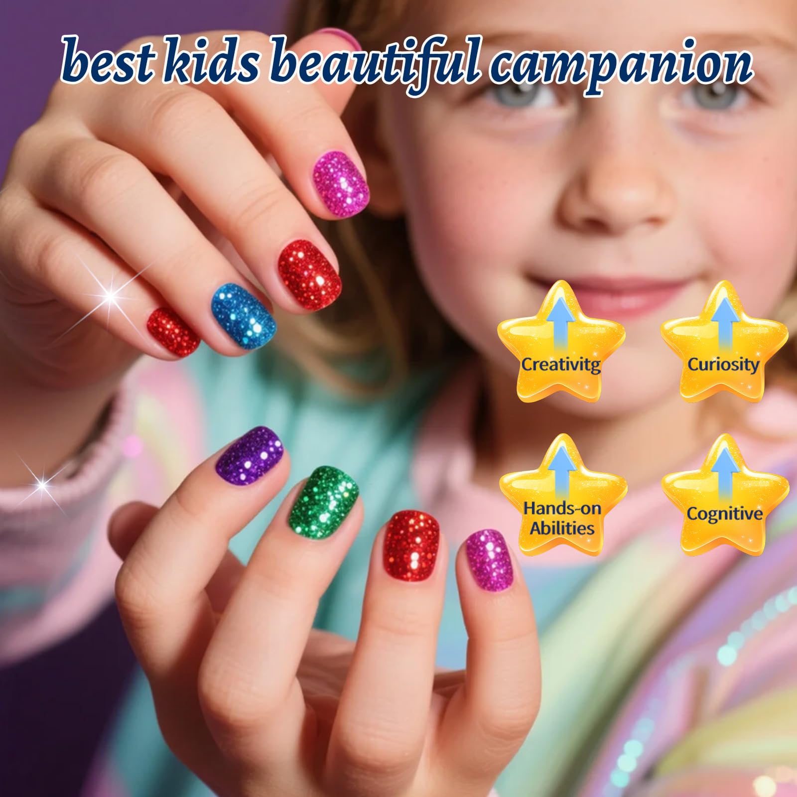Aieenjor child-friendly brush design eases polish for small hands