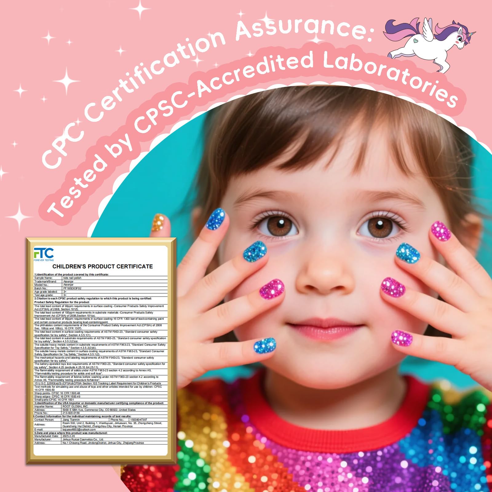 Aieenjor water-based peelable nail polish for kids ready for easy application
