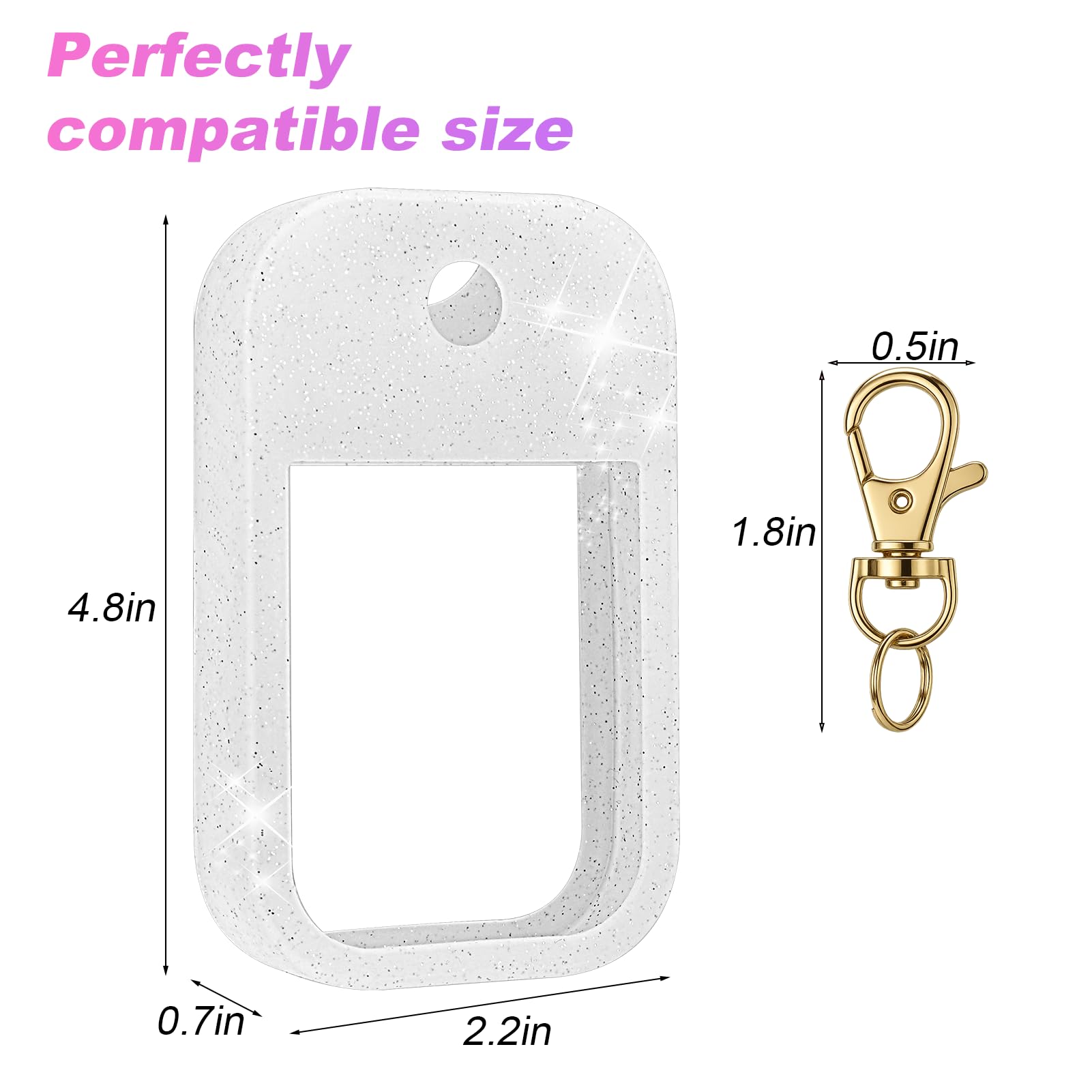 AIERSA glitter case features a metal keychain for easy attachment