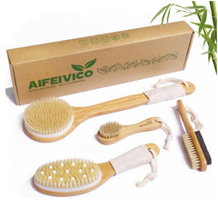AIFEIVICO dry brushing body brush set for gentle full-body exfoliation
