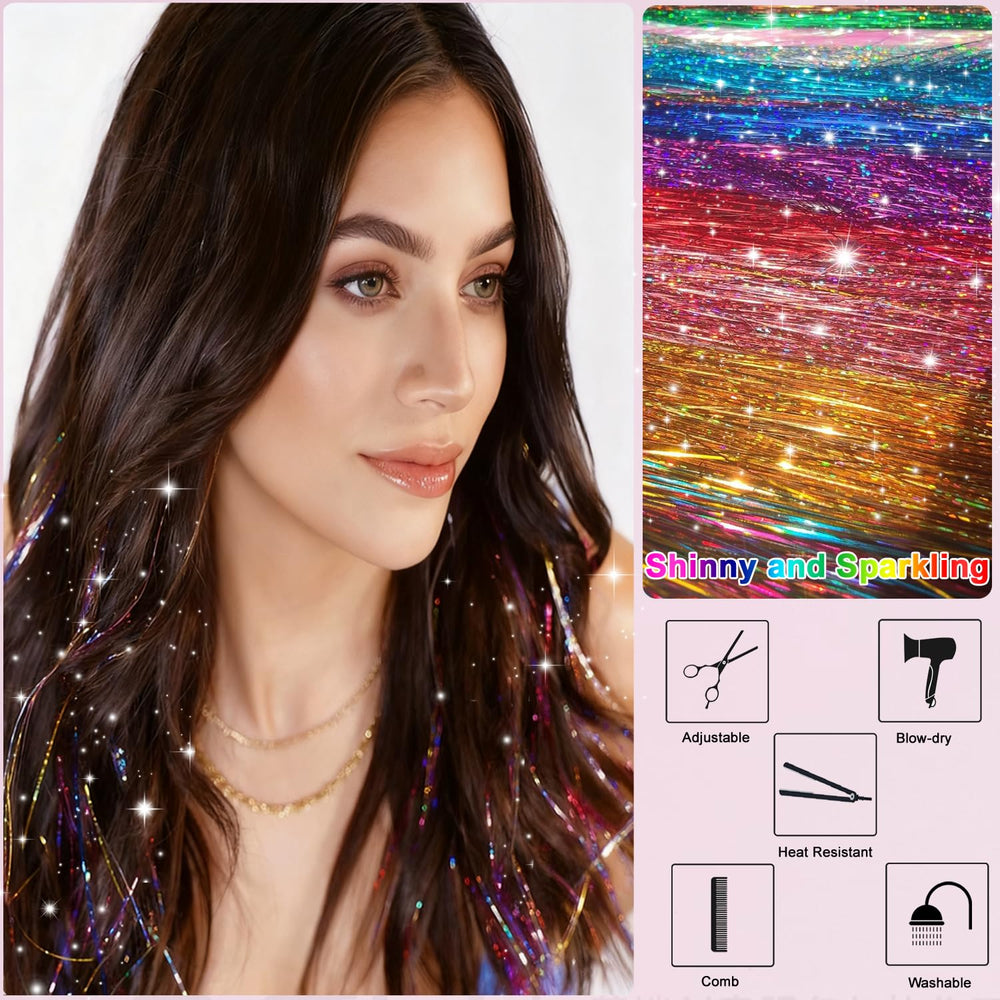 AIFIHIYI heat-resistant tinsel withstands styling up to 360°C.