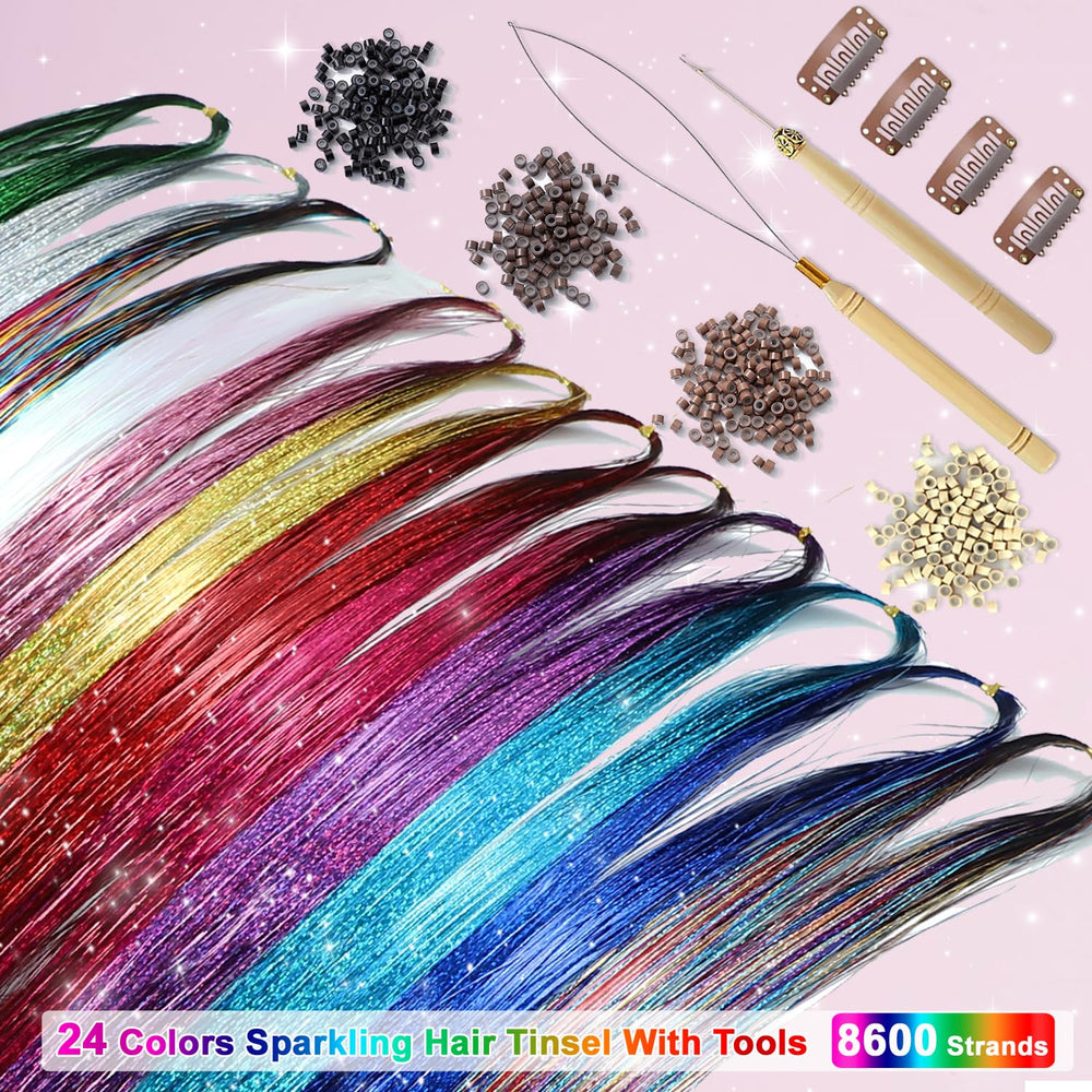 AIFIHIYI wig clips for easy, removable tinsel attachment.