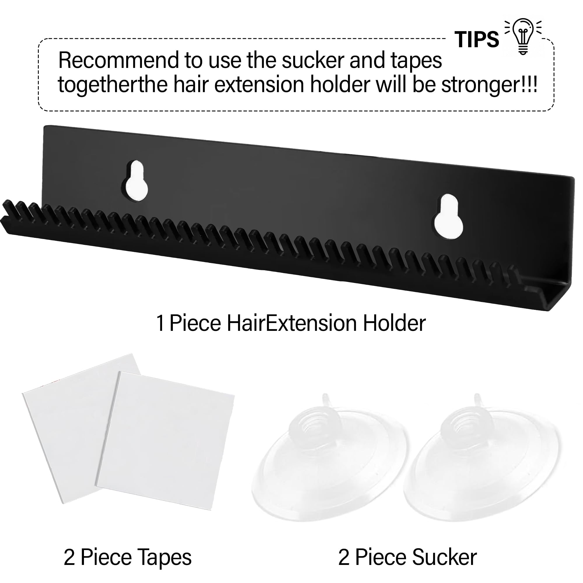 AIHOPESTO hair extension hanger keeps large wefts flat for even color.