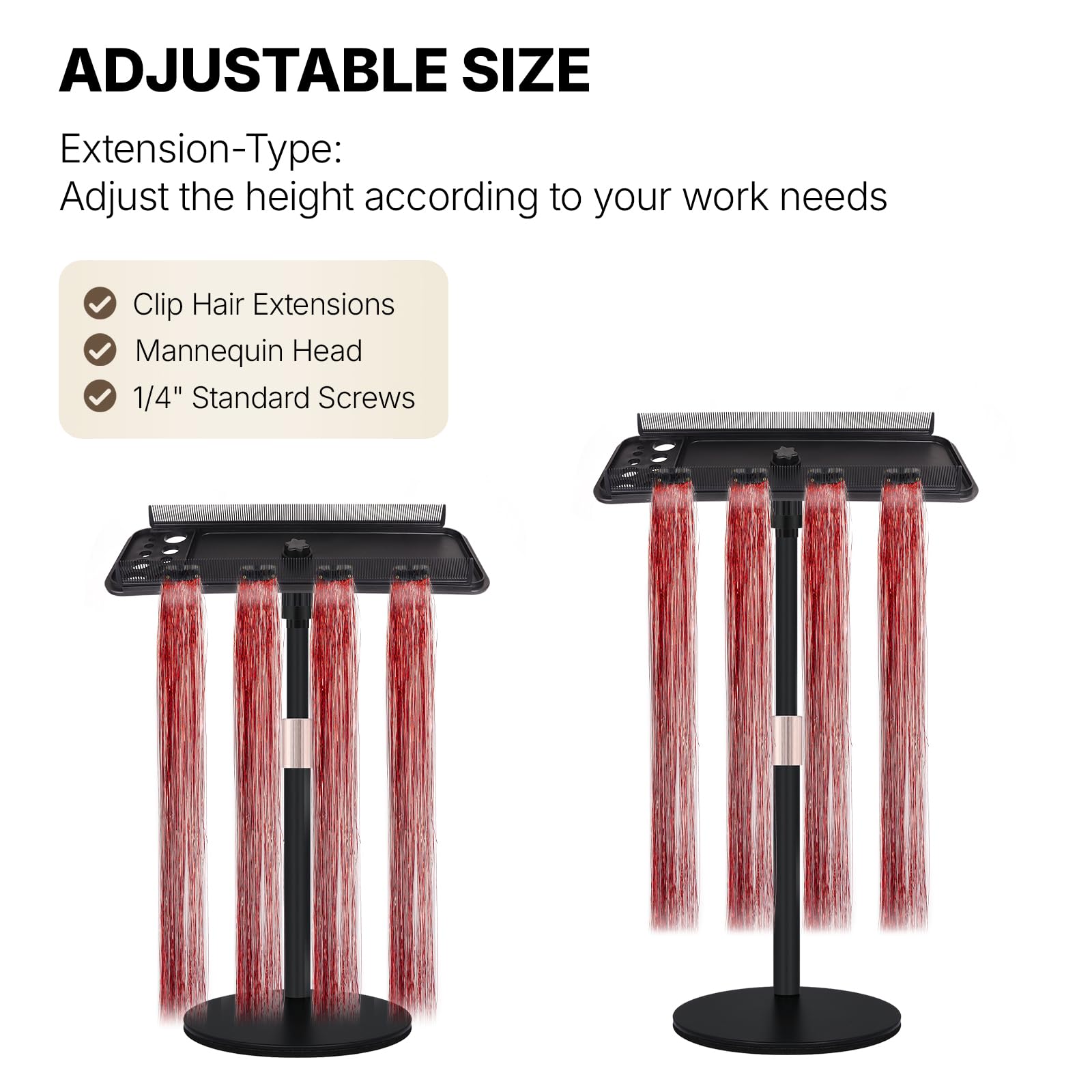 AIHOPESTO adjustable-height rod supports comfortable handling at any height.