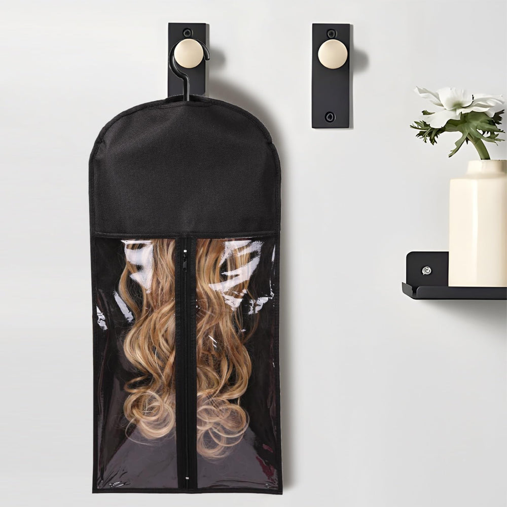 AIHOPESTO clear window bag lets you see wigs without unsealing.