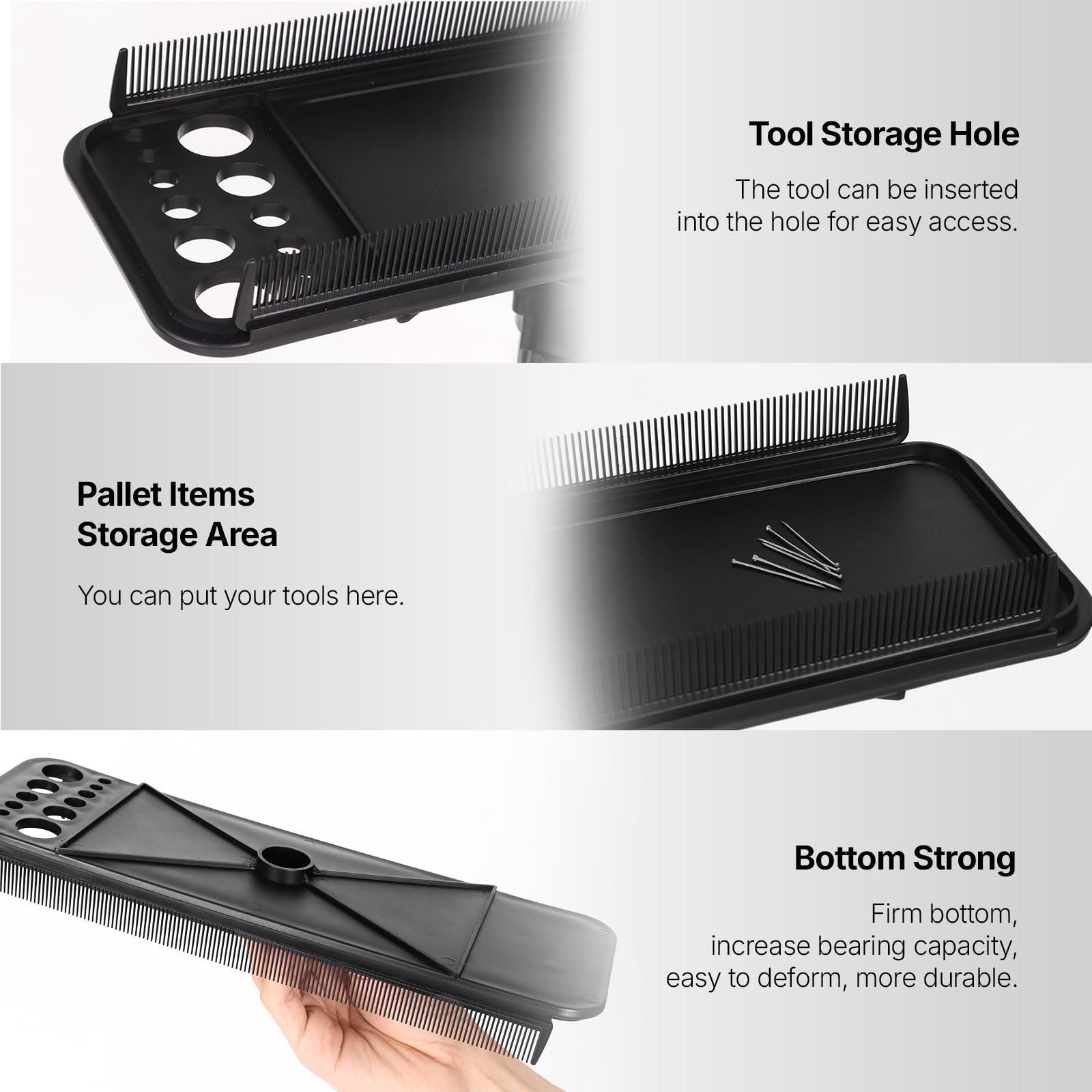AIHOPESTO durable PP tray keeps tools organized and easy to clean.