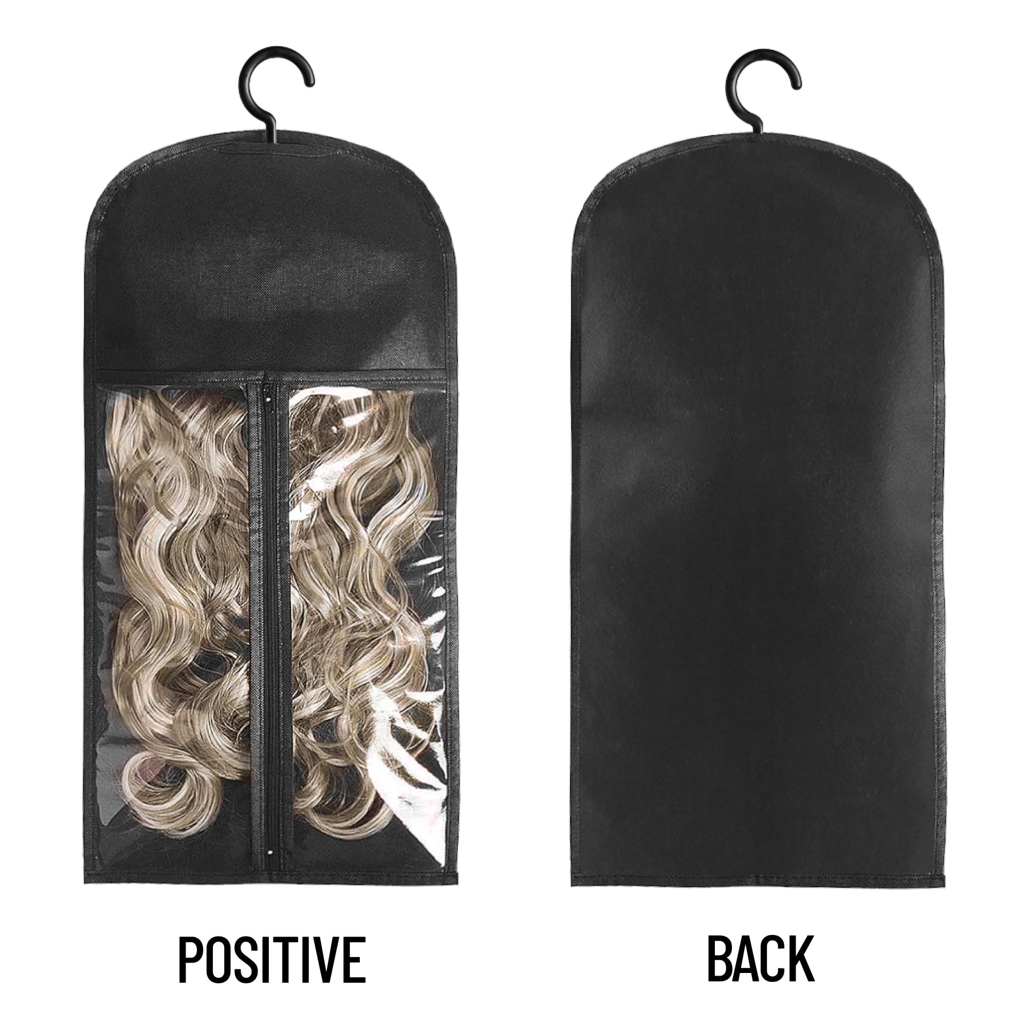 AIHOPESTO transparent-front wig organizer lets you identify wigs quickly.