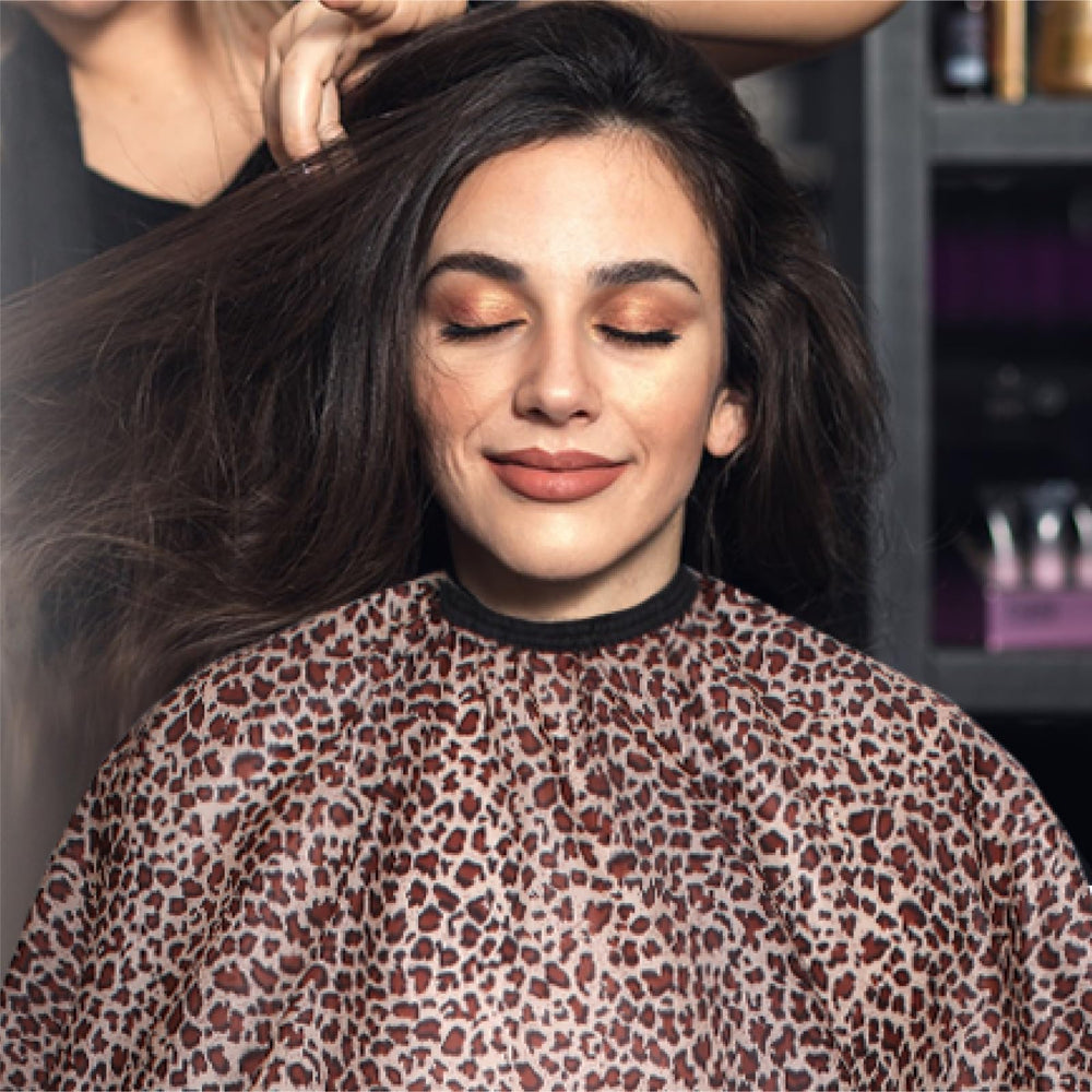 AIHOPESTO leopard print detail enhances professional look during styling.