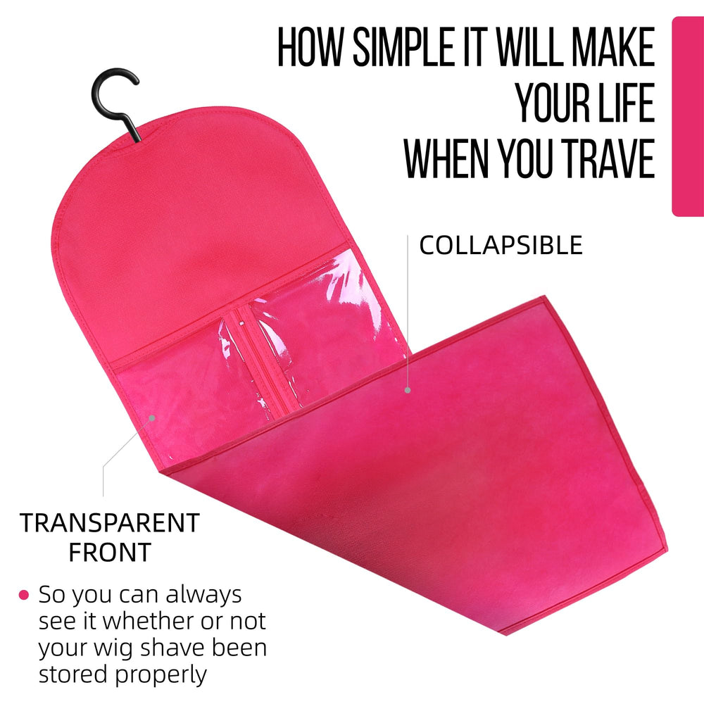 AIHOPESTO transparent-front wig bag helps you spot wigs faster.