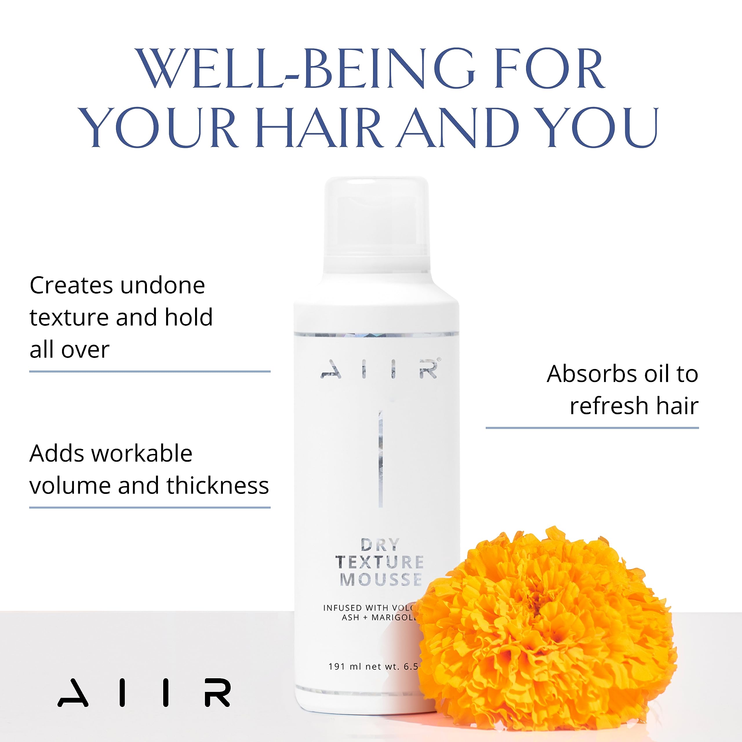 AIIR Dry Texture Mousse volume for fuller, textured hair