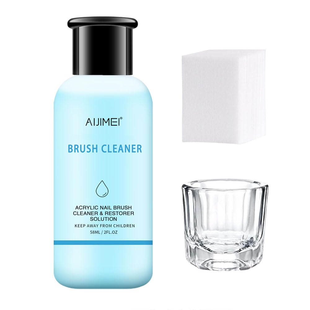 AIJIMEI consejos de uso para limpiar brochas de uñas