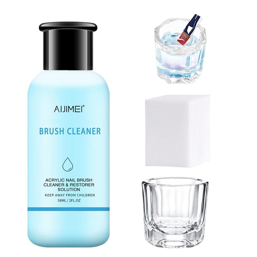 AIJIMEI limpiador para brochas de uñas en botella de 58 ml