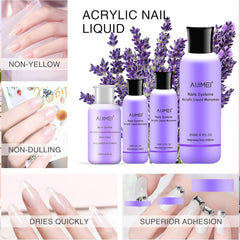 AIJIMEI líquido acrílico 58ml, mezcla cremosa, resultados uniformes en uñas.