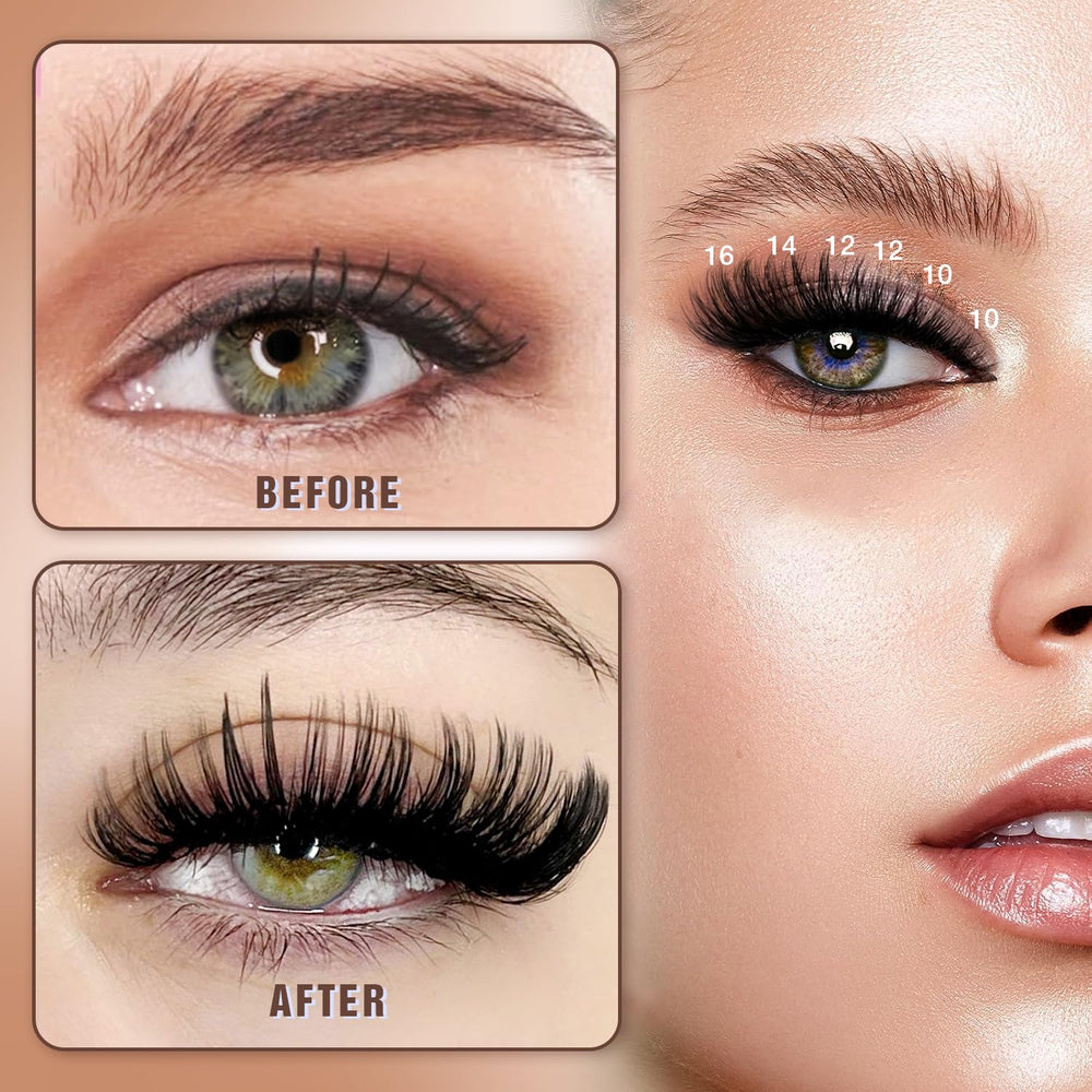 AILAISHI D-curl fluffy volume lashes range 60D-100D.