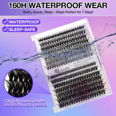 AILAISHI 9-12mm natural clusters for subtle daytime lashes