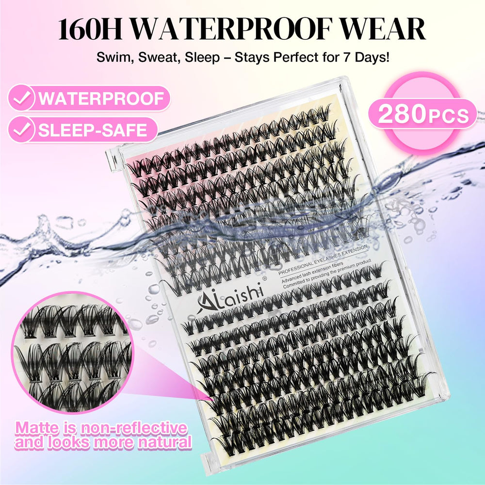 AILAISHI 280 lash clusters provide natural-volume everyday looks.