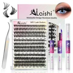 AILAISHI lash clusters kit close-up showing ultra-soft band for comfortable wear.