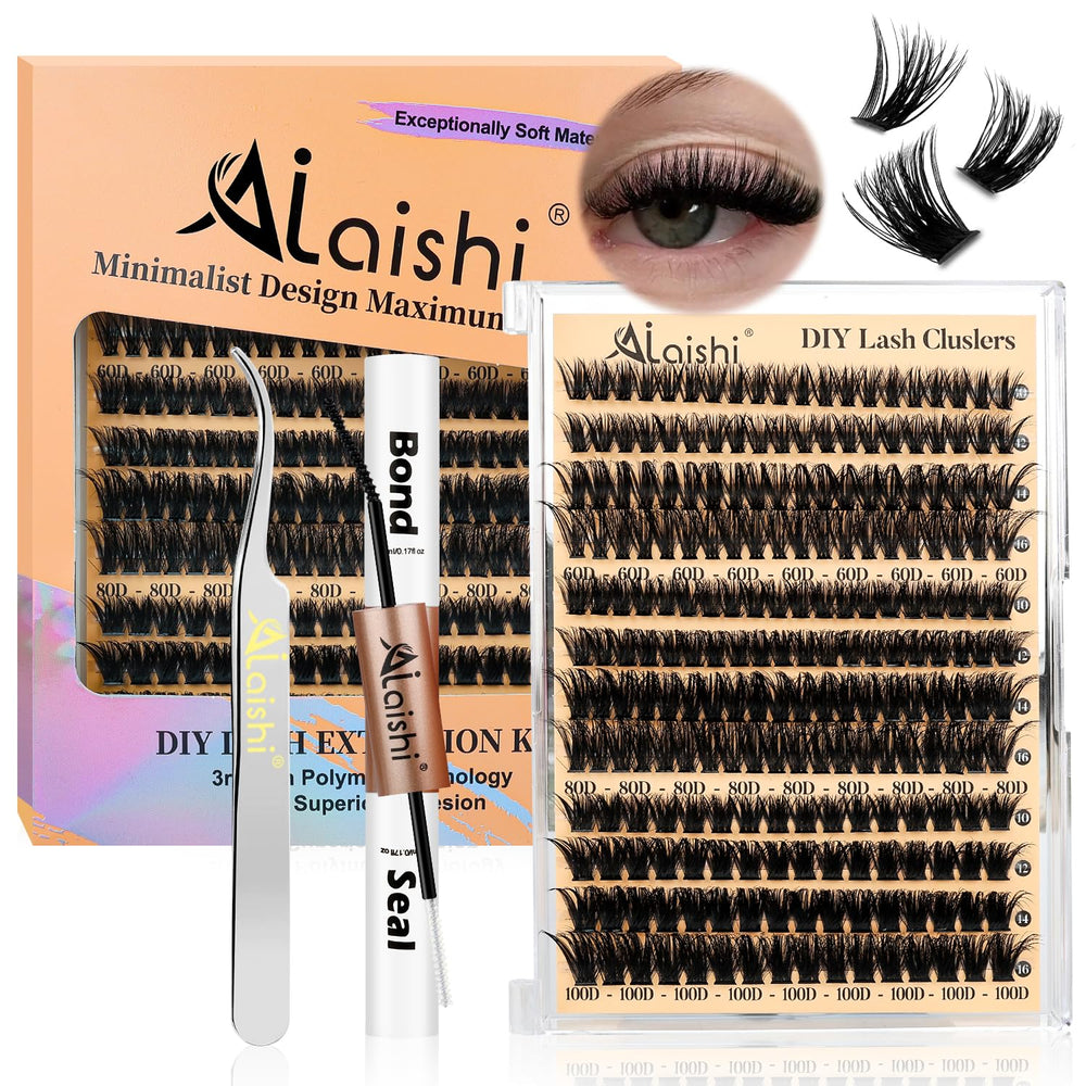 AILAISHI lash clusters kit collection for effortless, natural daytime glam.