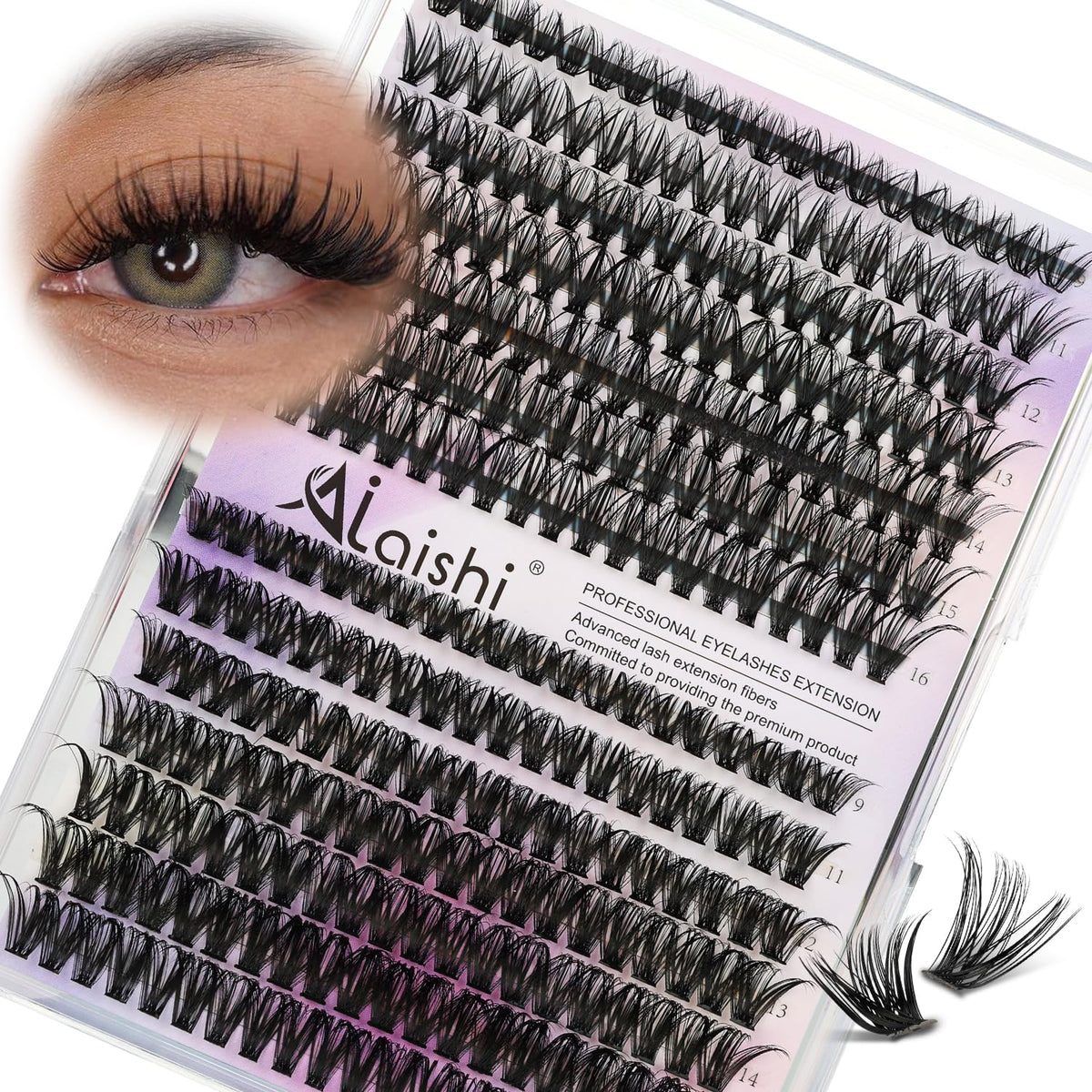 AILAISHI Lash Clusters with ultra-soft band for comfortable daily wear