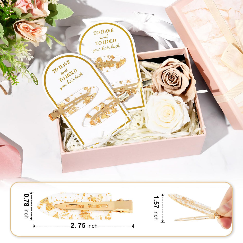 Aileam clip dorado para cabello, ideal para recogidos de novia.