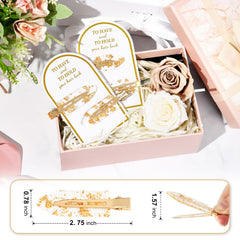 Aileam clip dorado para cabello, ideal para recogidos de novia.