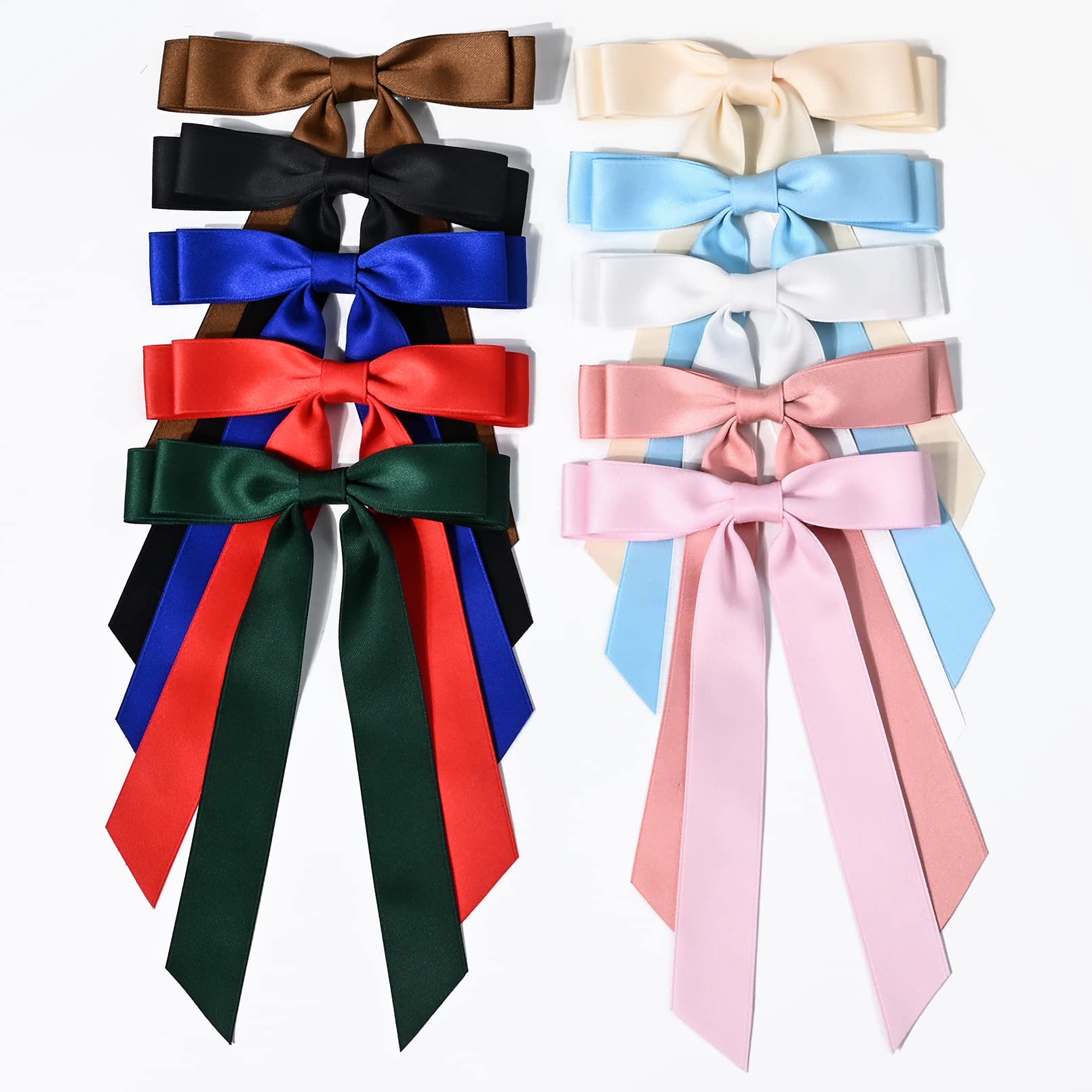 Conjunto de diez lazos satinado Aileam para uso diario.