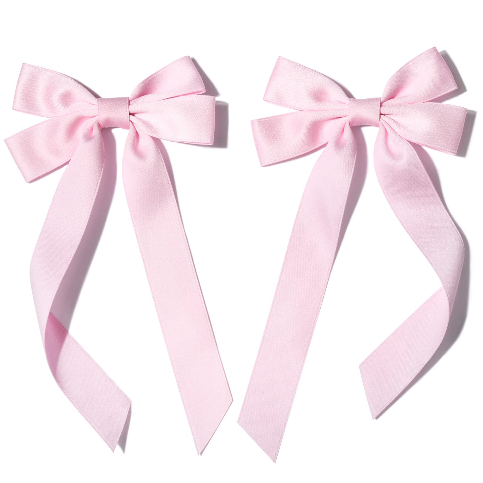 Aileam hair bow clip shown for braids and pigtails.