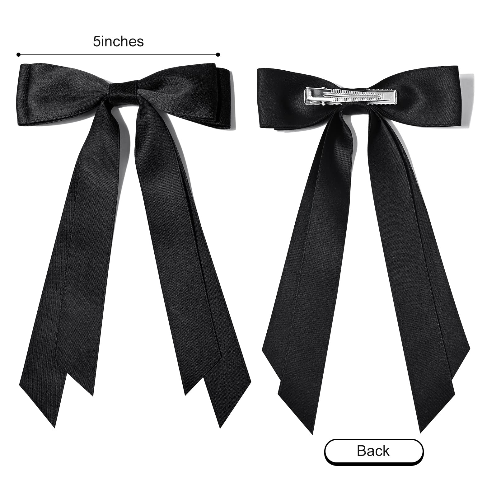 Two-piece set of Aileam bow clips ideal for braids and pigtails.