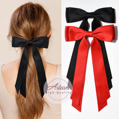 Aileam two piece satin bow set for versatile, seasonal styling.