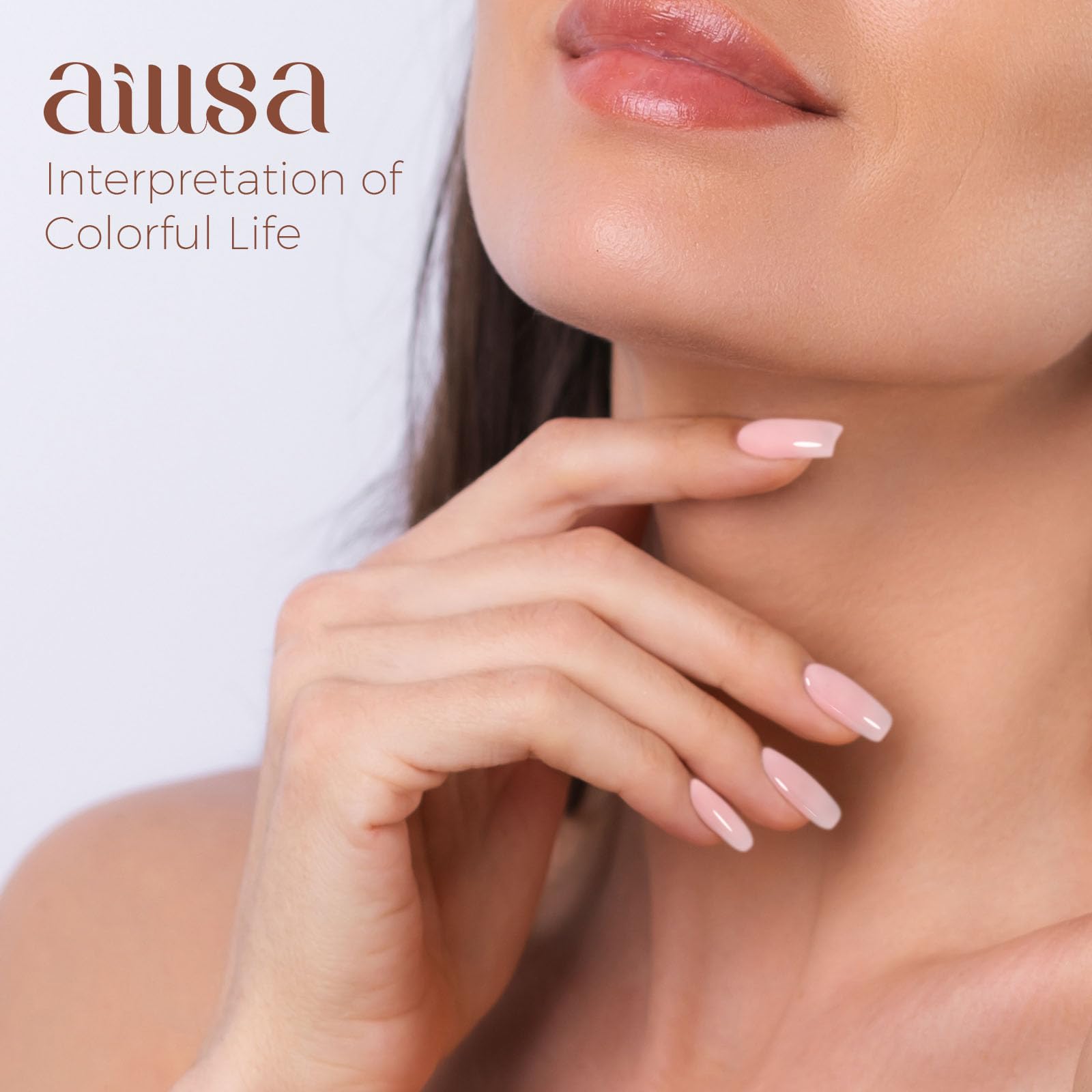 Esmalte gel AILLSA brillo duradero 21-28 días bajo lámpara.