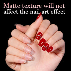 AILLSA clear matte nail tips close-up show a smooth, durable surface.