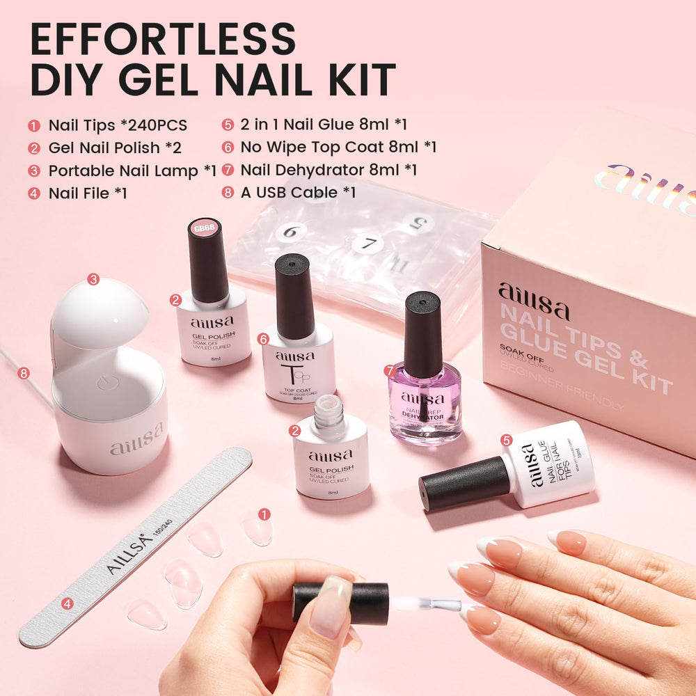 Esmalte jelly gel milky white AILLSA, tono neutro para look diario