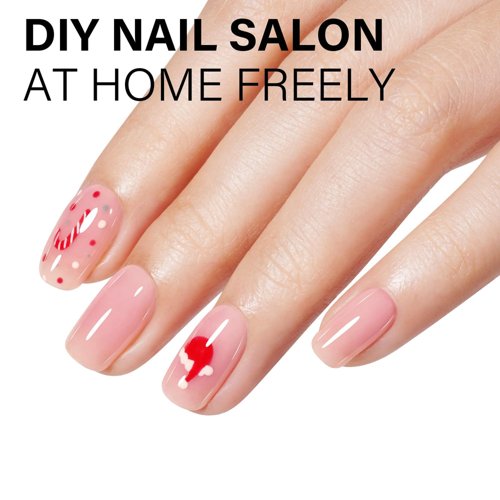 Esmalte gel nude rosado AILLSA con acabado brillante