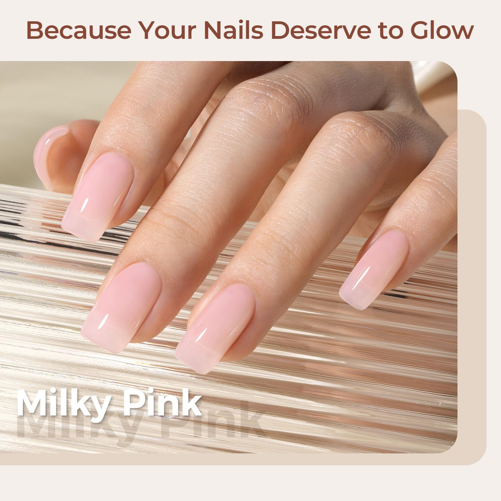 Gel tono-natural translúcido AILLSA para aplicación fina y uniforme.