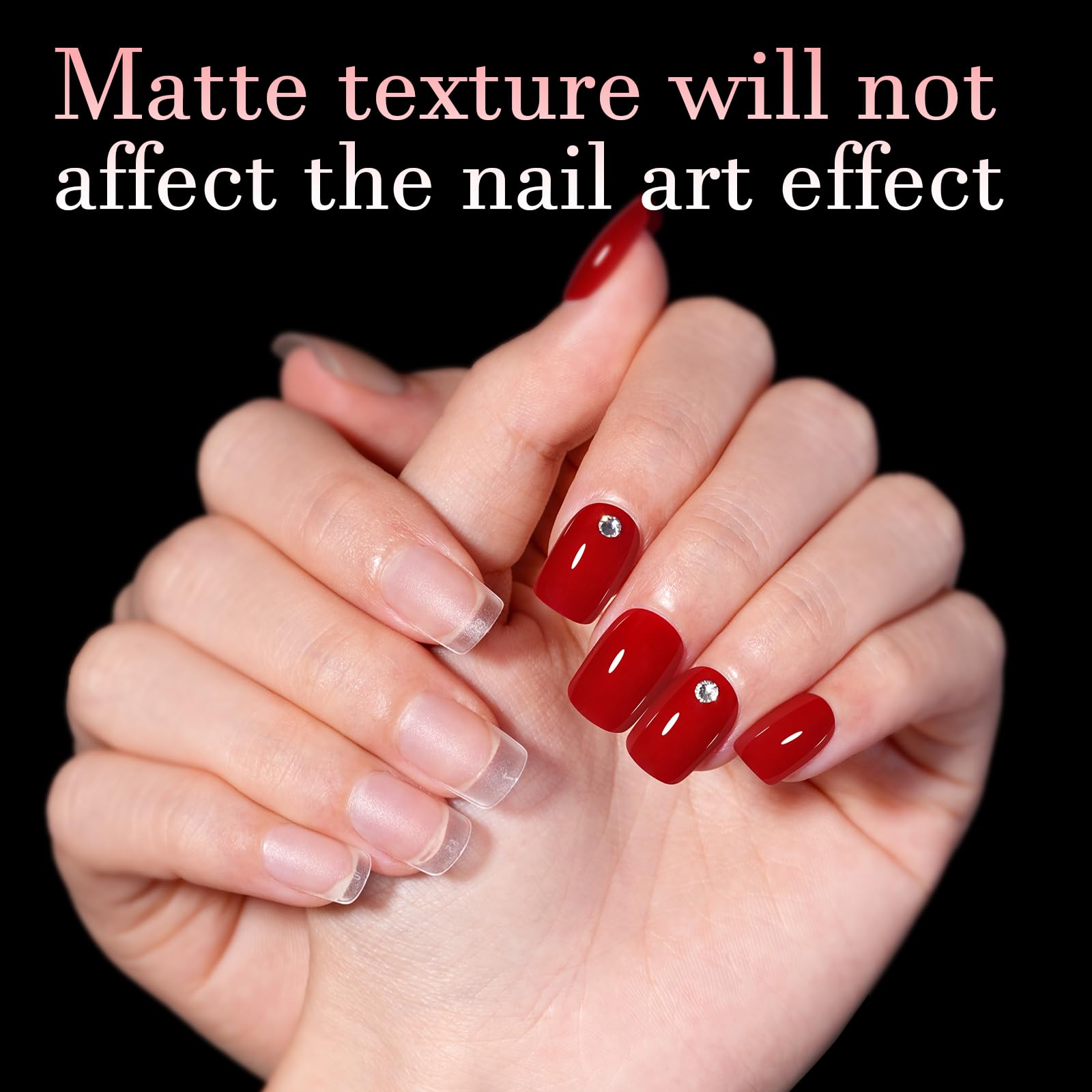 AILLSA full matte texture nail tips for stronger adhesion.