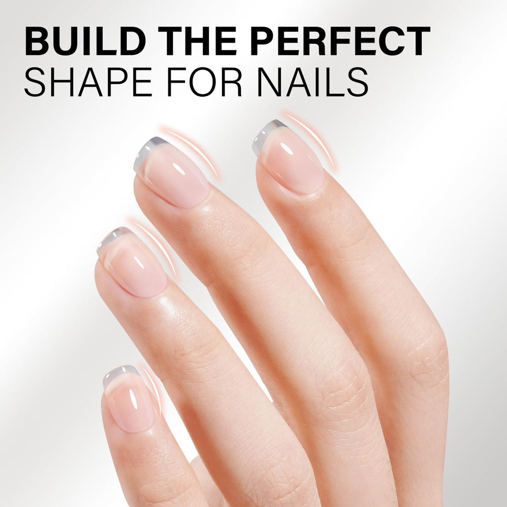 Aplicación suave de AILLSA gel builder claro para rellenar imperfecciones con precisión.