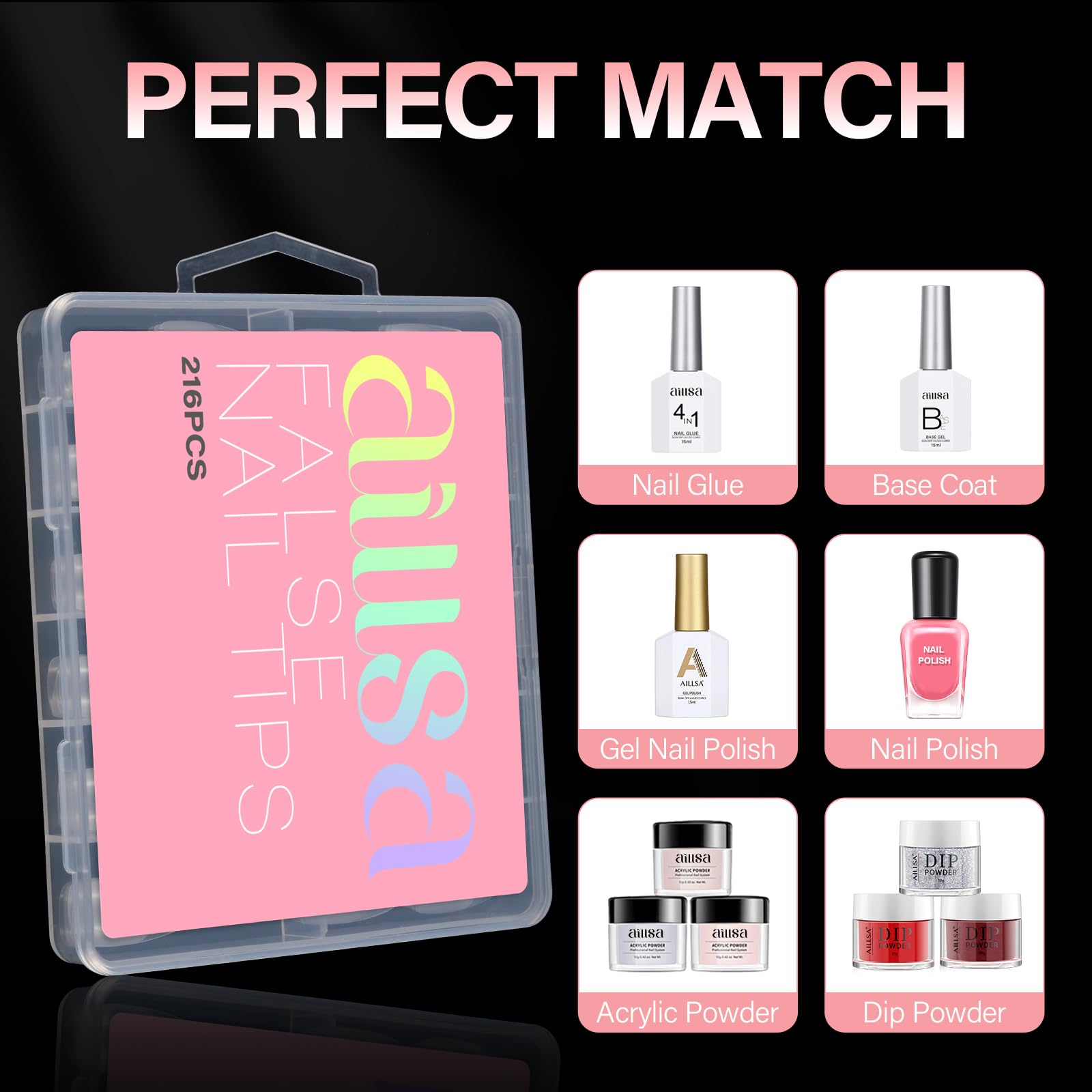 AILLSA gift-ready gel tips set for trendy nail art