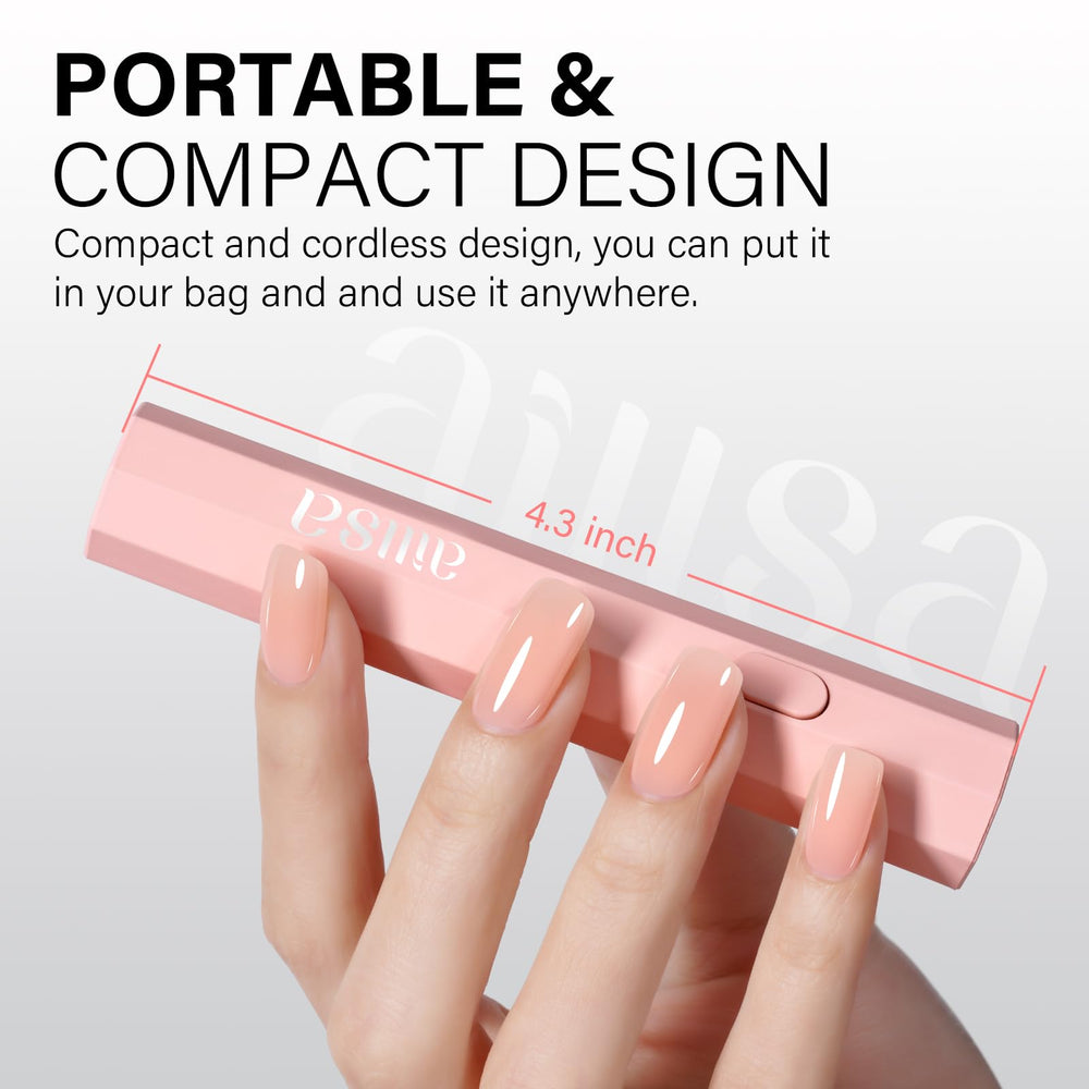 AILLSA compact cordless LED nail lamp, a portable design for easy travel