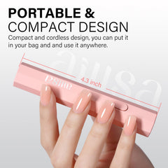 AILLSA compact cordless LED nail lamp, a portable design for easy travel