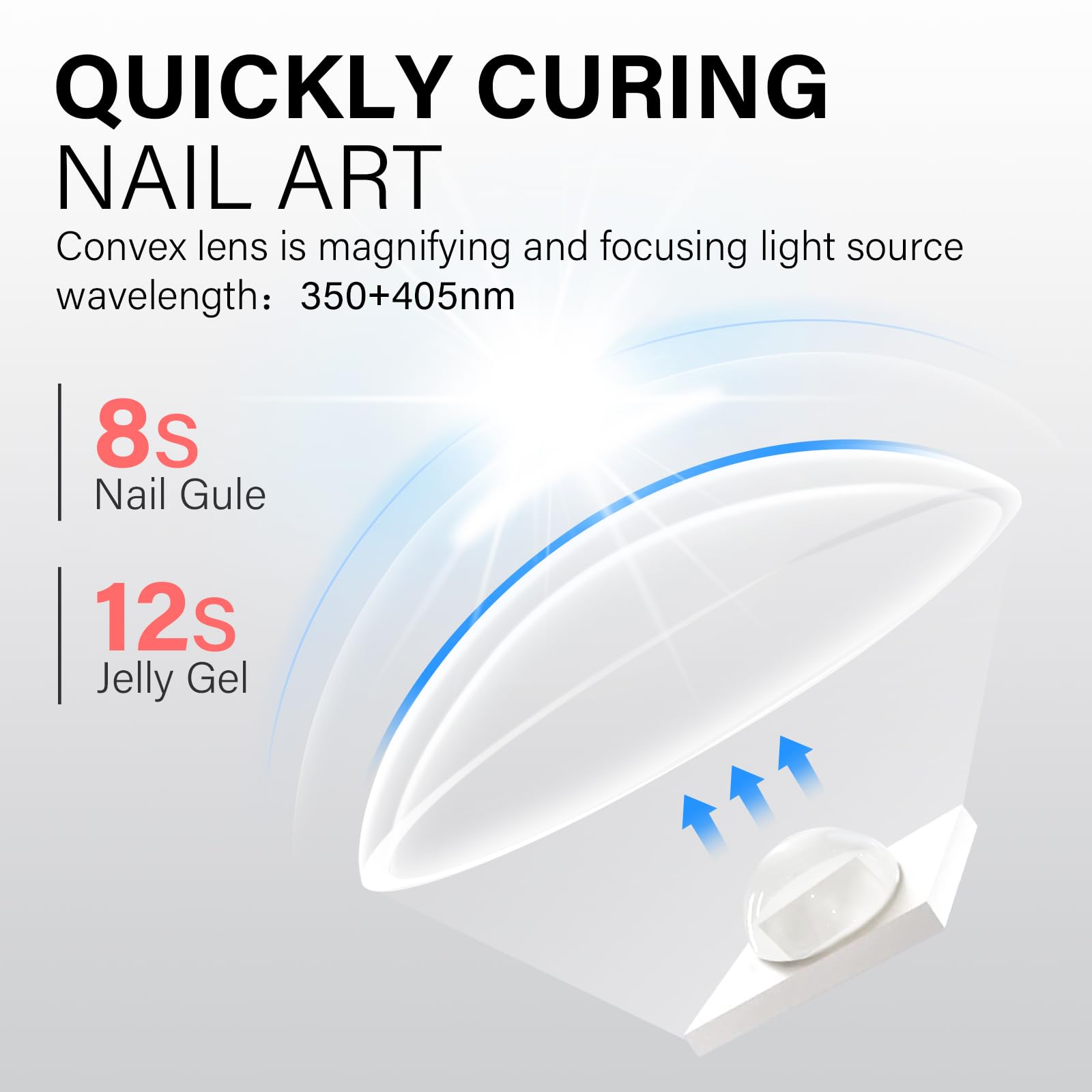 AILLSA handheld UV light cures jelly gel polish during nail art sessions