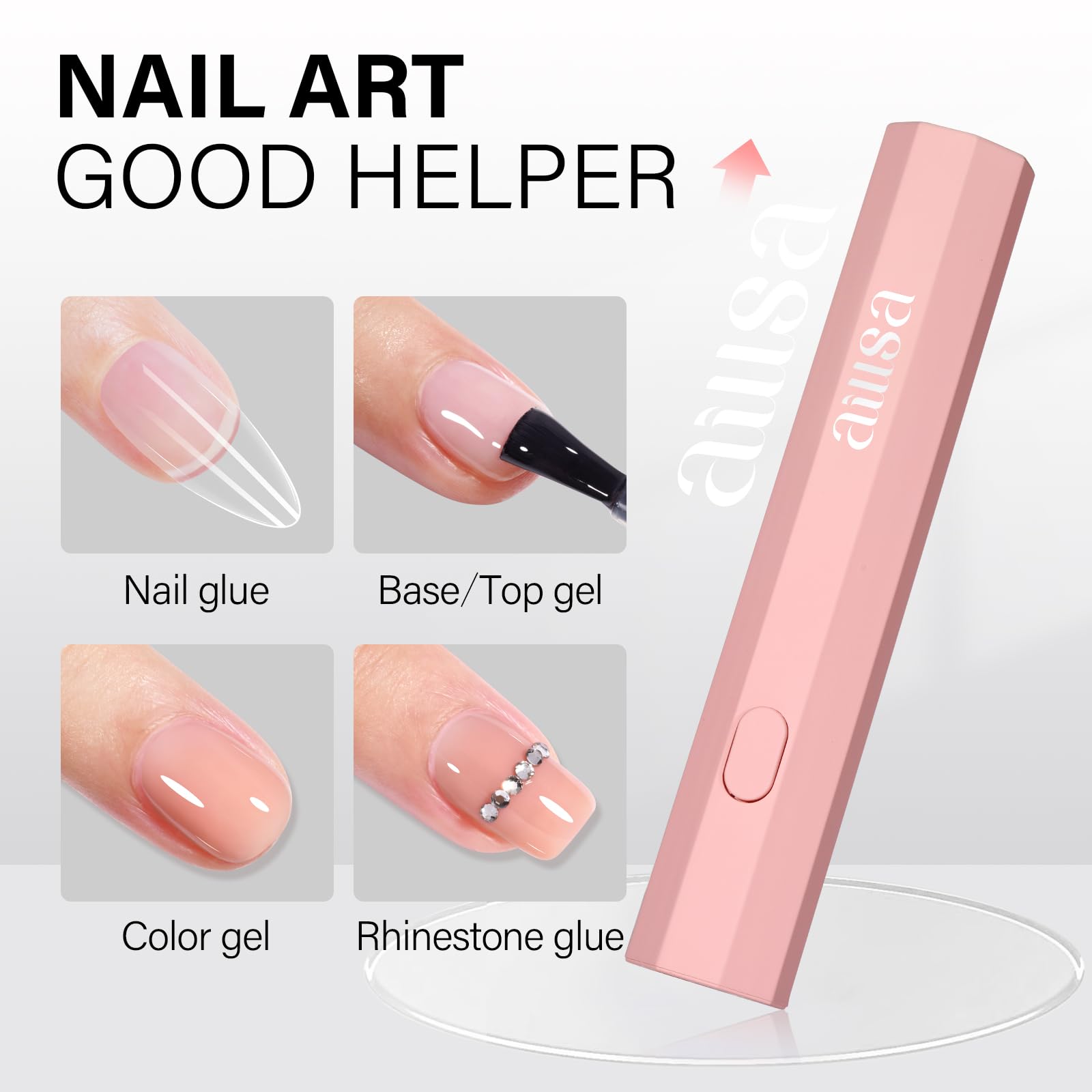 AILLSA handheld UV light focuses on top coat curing for fast results