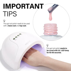 Aplicación suave de la laca AILLSA Milky Pink Nude para principiantes.