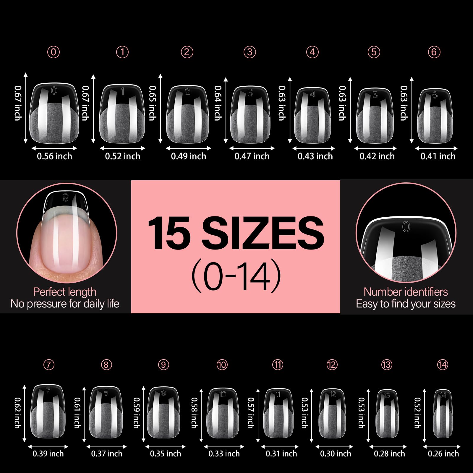 Puntas duraderas y flexibles AILLSA para manicura prolongada.