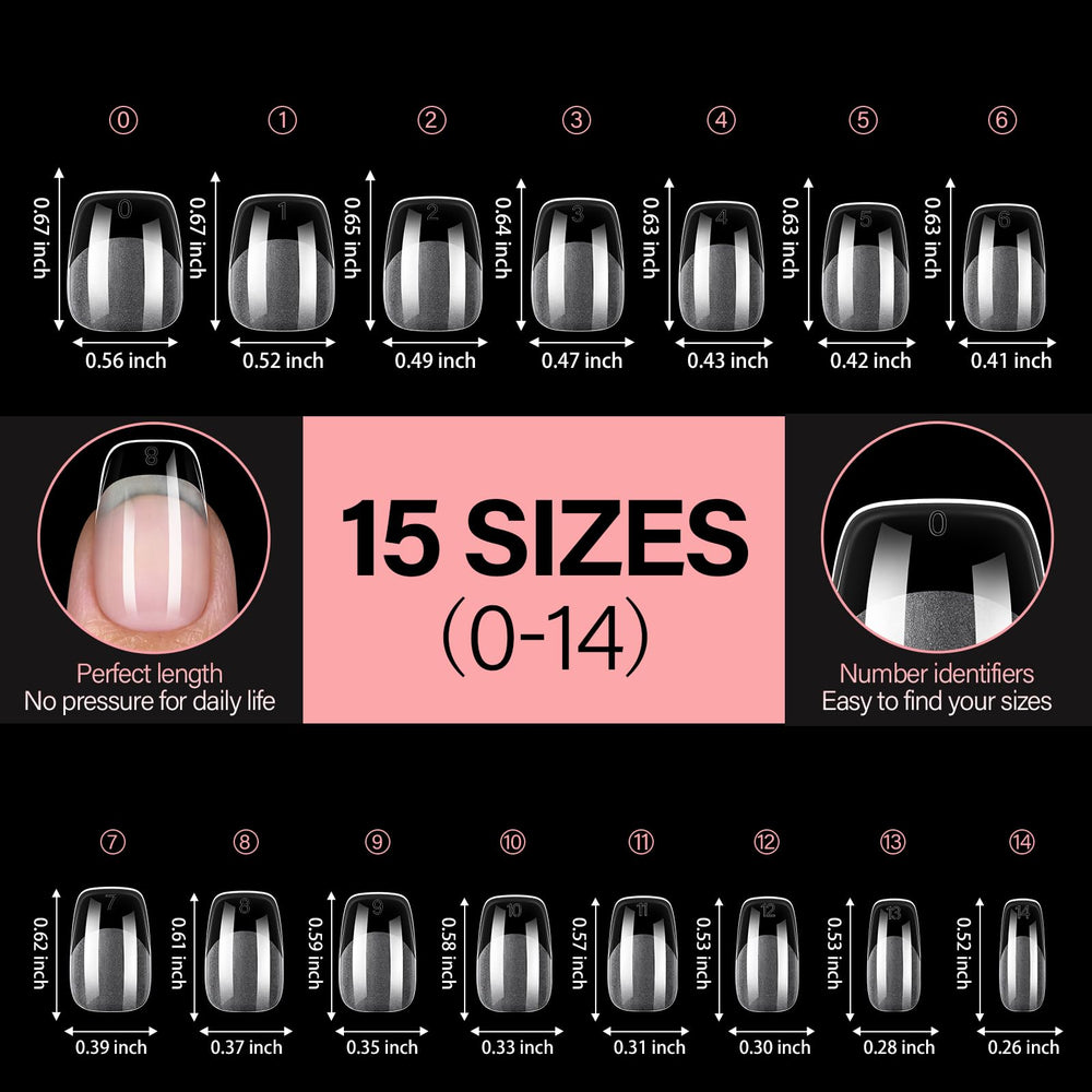 Puntas duraderas y flexibles AILLSA para manicura prolongada.